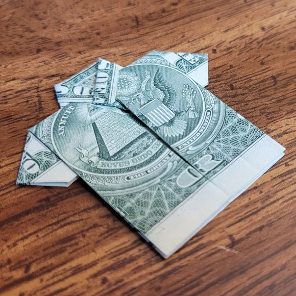 ORIGAMI SHIRT - Handmade DOLLAR Gift Art $1 Bill New Uncirculated Money - Picture 4 of 4
